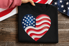 eart Flag Sublimation PNG, heart flag png, usa heart Product Image 2