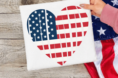 Heart USA Flag PNG T-shirt Design, usa heart png, flag heart Product Image 1