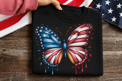 Butterfly Flag Sublimation PNG, butterfly png, flag butterfl Product Image 2