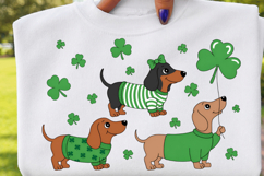 Lucky Dog Shamrock PNG T-shirt Design, dog png, lucky dog Product Image 2