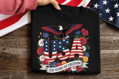 SA Floral Sublimation PNG, usa floral png, america flowers Product Image 1