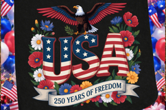 SA Floral Sublimation PNG, usa floral png, america flowers Product Image 3