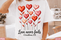 Love Hearts Sublimation Design for T-Shirt - High Quality 30 Product Image 2