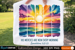 Vibrant Sunset Beach Sublimation PNG Design for T-Shirt PNG Product Image 1