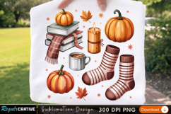 Autumn Harvest Sublimation PNG Design for T-Shirt Printing Product Image 1