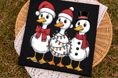 Cute Christmas Ducks Trio Illustration | Festive Holiday Product Image 2