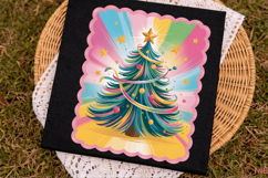 Colorful Abstract Christmas Tree Sublimation PNG Design Product Image 2