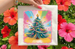 Colorful Abstract Christmas Tree Sublimation PNG Design Product Image 3