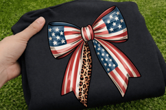 Sublimation Print Design: Patriotic Bow Tie Pattern T-Shirt Product Image 3