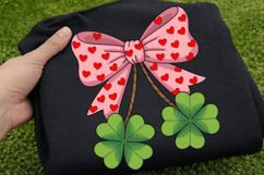 Floral Bow Sublimation Design | Spring Flower Ribbon PNG Product Image 3