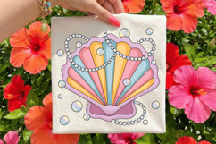 Vibrant Sublimation PNG Design - Colorful Peacock Feather Product Image 3