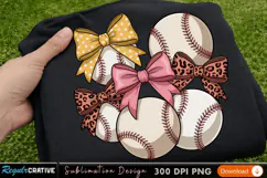 Baseball Bow PNG Sublimation Design ,T-Shirt PNG design Product Image 1