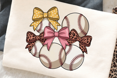 Baseball Bow PNG Sublimation Design ,T-Shirt PNG design Product Image 2