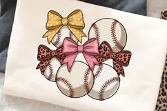 Baseball Bow PNG Sublimation Design ,T-Shirt PNG design Product Image 2