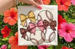 Baseball Bow PNG Sublimation Design ,T-Shirt PNG design Product Image 3