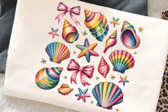 Vibrant Starfish and Flower Sublimation PNG Design Product Image 2