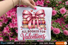 Valentine Book Lover PNG ,Sublimation PNG Design for T-Shirt Product Image 1