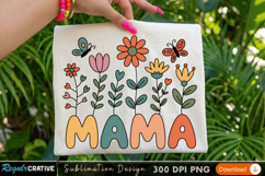 Vibrant Floral Mama Floral PNG Design Sublimation PNG Design Product Image 1