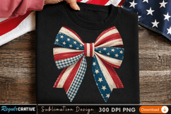 Sublimation-Ready Patriotic Bow Tie PNG Design for T-Shirt Product Image 1