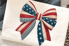 Sublimation-Ready Patriotic Bow Tie PNG Design for T-Shirt Product Image 2