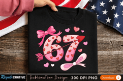 Elegant Number 67 Sublimation PNG Design for T-Shirt PNG Product Image 2