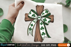 Elegant Shamrock Bow Tie Design for Sublimation Printing Product Image 1
