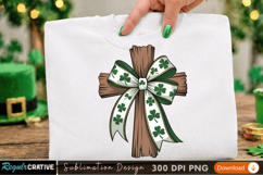 Elegant Shamrock Bow Tie Design for Sublimation Printing Product Image 2