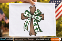 Elegant Shamrock Bow Tie Design for Sublimation Printing Product Image 3
