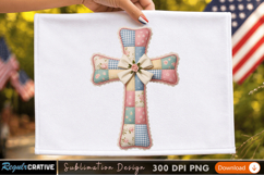 Patchwork Cross Sublimation Design for T-Shirt Print Product Image 3