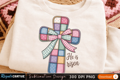 Colorful Patchwork Cross Sublimation Design for T-Shirts Product Image 2