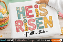 He Is Risen - Sublimation T-Shirt Design in PNG Product Image 1