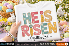 He Is Risen - Sublimation T-Shirt Design in PNG Product Image 2