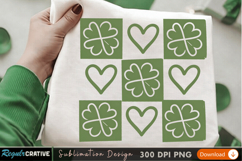Sublimation-Ready Shamrock and Heart Designs for T-Shirts Product Image 2