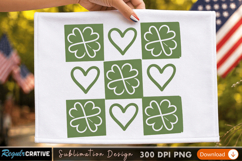 Sublimation-Ready Shamrock and Heart Designs for T-Shirts Product Image 3
