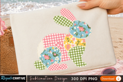 Colorful Cute Bunny and Butterfly Sublimation Design Product Image 3
