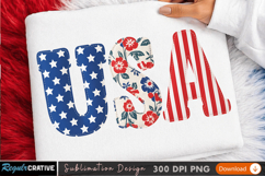 USA Flag-Inspired Sublimation PNG Design T-Shirt Printing Product Image 1