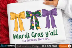 Mardi Gras Themed Sublimation PNG Design,T-Shirt Printing Product Image 3