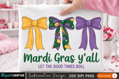 Mardi Gras Themed Sublimation PNG Design,T-Shirt Printing Product Image 1