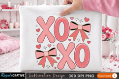 Cute XOX Crossed Hearts Sublimation PNG Design for T-Shirt Product Image 2