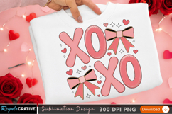 Cute XOX Crossed Hearts Sublimation PNG Design for T-Shirt Product Image 1