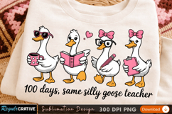 Teacher Goose PNG Design Sublimation PNG Design,Goose PNG Product Image 1