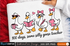 Teacher Goose PNG Design Sublimation PNG Design,Goose PNG Product Image 2