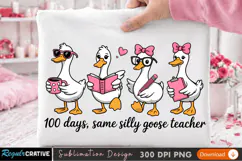 Teacher Goose PNG Design Sublimation PNG Design,Goose PNG Product Image 3