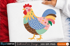 Cute Cartoon Hen and Rooster Sublimation PNG Design Product Image 2
