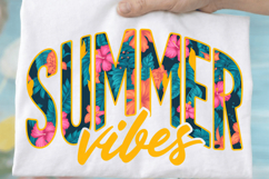 Summer Vibes Sublimation Design ,Printable PNG for DIY Product Image 2