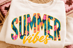 Summer Vibes Sublimation Design ,Printable PNG for DIY Product Image 3