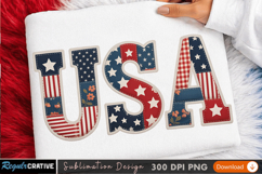 USA Flag Sublimation PNG Design for T-Shirt Printing Product Image 3