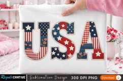 USA Flag Sublimation PNG Design for T-Shirt Printing Product Image 2