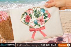 Elegant Floral Fan Sublimation PNG Design for T-Shirt Print Product Image 2