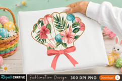 Elegant Floral Fan Sublimation PNG Design for T-Shirt Print Product Image 3